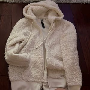 White Sherpa Hoodie